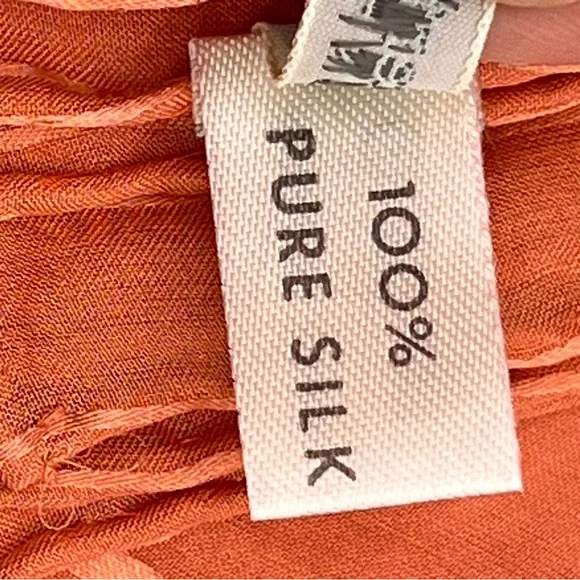 Liberty of London 100% Silk Coral Scarf Italy NWT - Picture 14 of 16